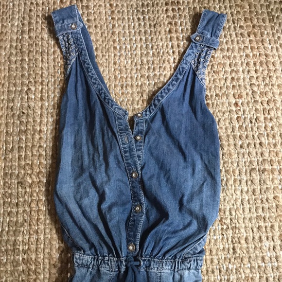 BEST EYELET DENIM OVERALLS - Picture 3 of 8